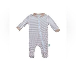 Milkberry Size 0-3 Months Pink Striped Bamboo Sleeper